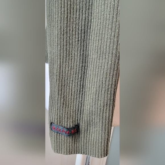 Ralph Ralph Lauren 90s Y2K Vintg Ribbed Babydoll Long Sleeve Tee Womens S Olive - Picture 9 of 12